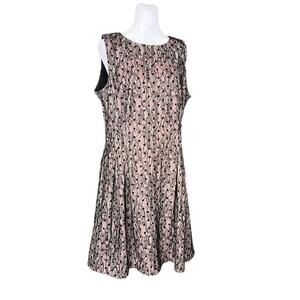 Jason Wu Black Pink Lace Overlay Fit and Flare Dress Pockets Size Large